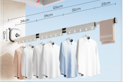 Retractable Aluminum Suction Cup Clothes Hanger